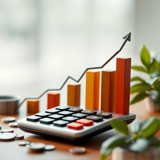 Calculadora mostrando crecimiento de inversi&oacute;n