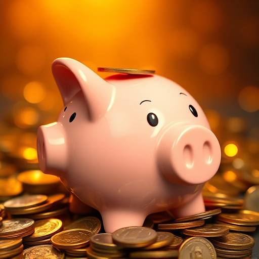 Hucha con monedas simbolizando el ahorro